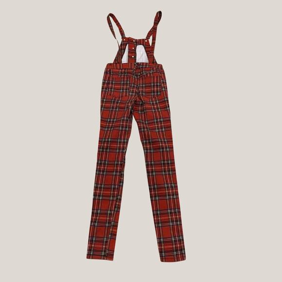 Tripp NYC Red Plaid Overalls 25/1 XS | Y2K Vintage Daang Goodman Era, Very Rare - Picture 9 of 11